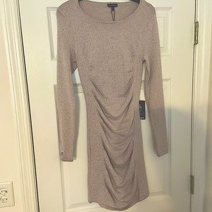 BNNW EXPRESS LONG SLEEVE RUSCH SWEATER DRESS